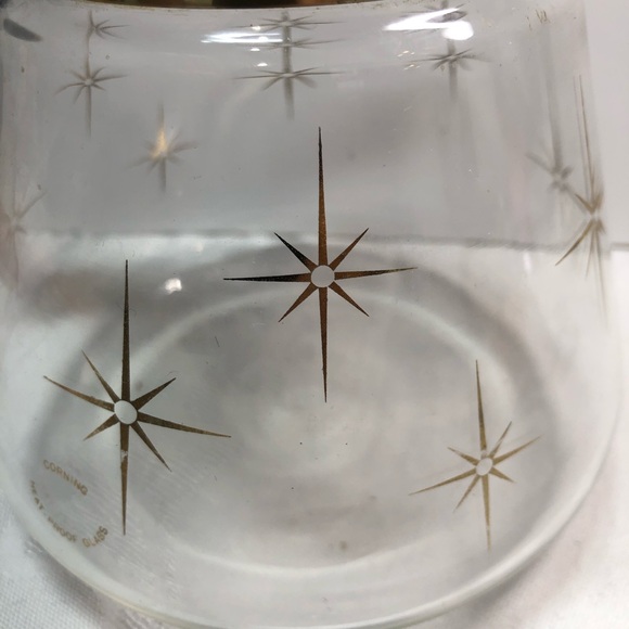 Vintage MCM Pyrex Corning 1960s Atomic Star Burst 4 Cup Coffee Pot Carafe - Picture 8 of 14